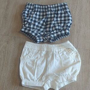 Carter's Black and White Checkered Baby Shorts 0-3 Months